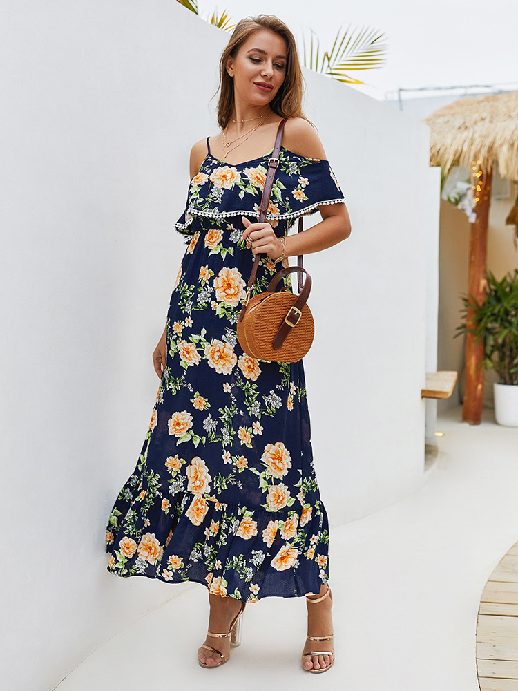 royal blue floral maxi dress