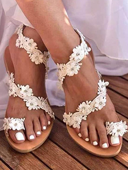Casual Flower Flat Sandals For Women