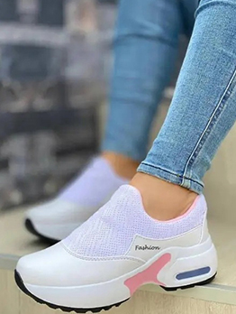 Versatile New Contrast Color Wedge Running Shoes 