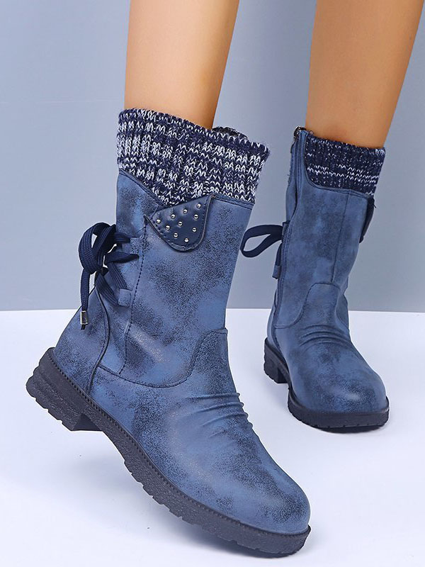Winter New Look Round Toe Chunky Ankle Boots