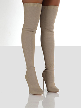 Modern Solid Stiletto Over The Knee Boots