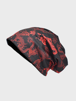 Stacked Dragon Print Hip Hop Versatile Beanie