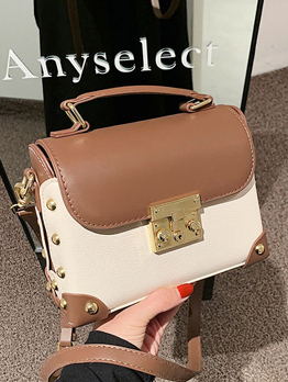 Simple Contrast Color Modern Square Shoulder Bags Simple Contrast Color Modern Square Shoulder Bags