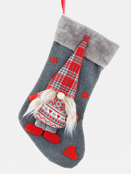 Christmas Nordic Forester Doll Red Socks Gift Bag