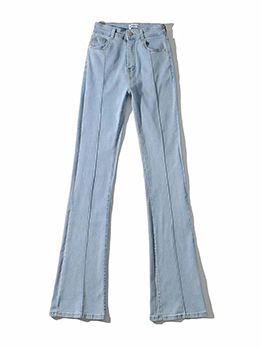 Euramerican Style Stylish High Waist Denim Jeans