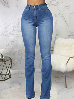 Fashion Fitted Versatile Stretch Flare Jeans
