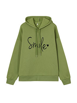 Loose Casual Letter Hooded Collar Sweatshirts For Women
