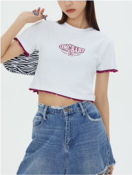 Letter Printed Summer Casual Cropped Tops For Women