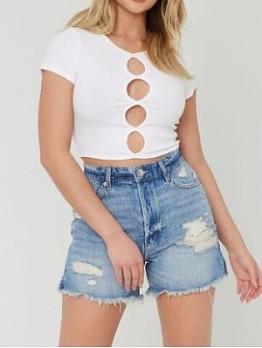 Front Hollow Out Crop Top