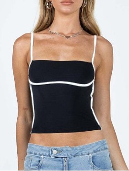 Contrast Patchwork Cami Top