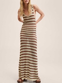 Stripe Knit Maxi Dress