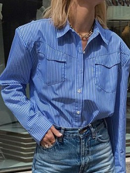Blue OL Striped Shirt